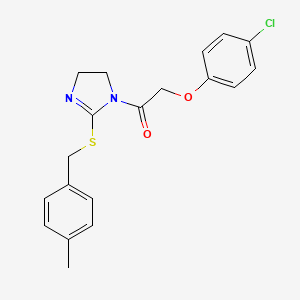 2-(4-chlorophenoxy)-1-(2-((4-methylbenzyl)thio)-4,5-dihydro-1H-imidazol-1-yl)ethanone