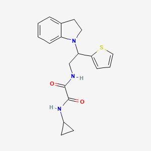 N1-cyclopropyl-N2-(2-(indolin-1-yl)-2-(thiophen-2-yl)ethyl)oxalamide