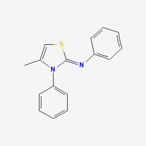 molecular formula C16H14N2S B2395414 4-methyl-N,3-diphenyl-1,3-thiazol-2-imine CAS No. 1011794-20-9