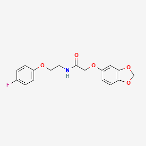2-(benzo[d][1,3]dioxol-5-yloxy)-N-(2-(4-fluorophenoxy)ethyl)acetamide