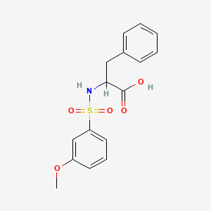 molecular formula C16H17NO5S B2395416 2-[(3-Methoxyphenyl)sulfonylamino]-3-phenylpropanoic acid CAS No. 1008003-24-4