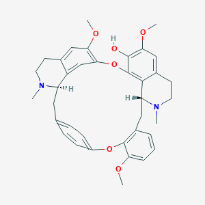molecular formula C37H40N2O6 B239542 6,6',12-Trimethoxy-2,2'-dimethylberbaman-7-ol (1'beta)- CAS No. 10172-02-8