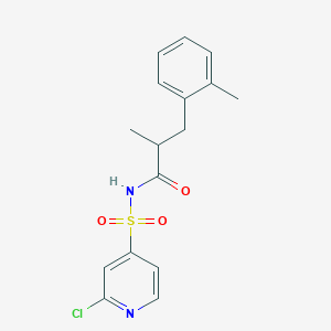 N-(2-Chloropyridin-4-yl)sulfonyl-2-methyl-3-(2-methylphenyl)propanamide