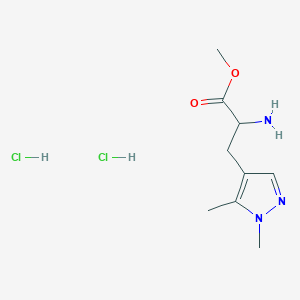 Methyl 2-amino-3-(1,5-dimethylpyrazol-4-yl)propanoate;dihydrochloride