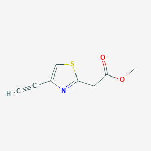 molecular formula C8H7NO2S B2395442 Methyl 2-(4-ethynyl-1,3-thiazol-2-yl)acetate CAS No. 1566196-21-1