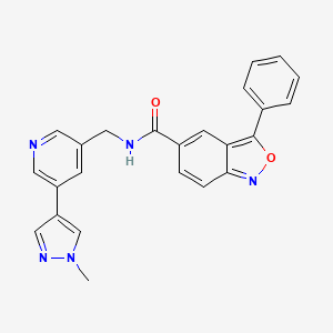N-((5-(1-methyl-1H-pyrazol-4-yl)pyridin-3-yl)methyl)-3-phenylbenzo[c]isoxazole-5-carboxamide