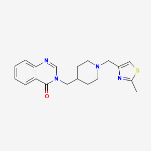 molecular formula C19H22N4OS B2395450 3-({1-[(2-methyl-1,3-thiazol-4-yl)methyl]piperidin-4-yl}methyl)-3,4-dihydroquinazolin-4-one CAS No. 2380141-12-6