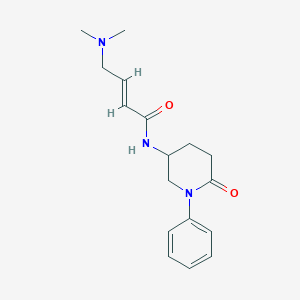 (E)-4-(Dimethylamino)-N-(6-oxo-1-phenylpiperidin-3-yl)but-2-enamide