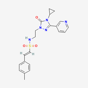 (E)-N-[2-(4-Cyclopropyl-5-oxo-3-pyridin-3-yl-1,2,4-triazol-1-yl)ethyl]-2-(4-methylphenyl)ethenesulfonamide
