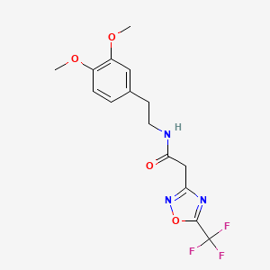 N-[2-(3,4-dimethoxyphenyl)ethyl]-2-[5-(trifluoromethyl)-1,2,4-oxadiazol-3-yl]acetamide
