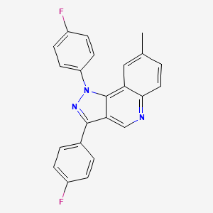 molecular formula C23H15F2N3 B2395465 1,3-bis(4-fluorophenyl)-8-methyl-1H-pyrazolo[4,3-c]quinoline CAS No. 932333-79-4