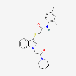 N-(2,4-dimethylphenyl)-2-{[1-(2-oxo-2-piperidin-1-ylethyl)-1H-indol-3-yl]thio}acetamide