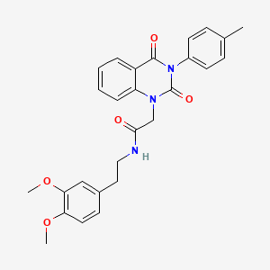 N-(3,4-dimethoxyphenethyl)-2-(2,4-dioxo-3-(p-tolyl)-3,4-dihydroquinazolin-1(2H)-yl)acetamide