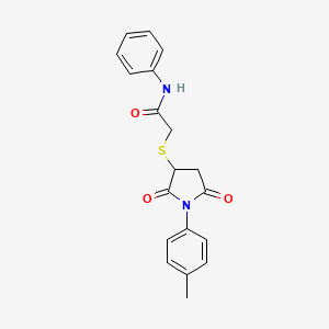 2-((2,5-dioxo-1-(p-tolyl)pyrrolidin-3-yl)thio)-N-phenylacetamide