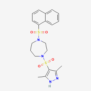 1-[(3,5-Dimethyl-1H-pyrazol-4-yl)sulfonyl]-4-naphthalen-1-ylsulfonyl-1,4-diazepane