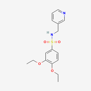molecular formula C16H20N2O4S B2395477 3,4-diethoxy-N-(pyridin-3-ylmethyl)benzenesulfonamide CAS No. 898655-27-1