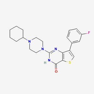 2-(4-cyclohexylpiperazin-1-yl)-7-(3-fluorophenyl)thieno[3,2-d]pyrimidin-4(3H)-one