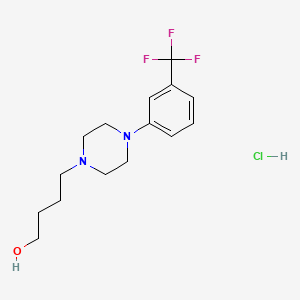 molecular formula C15H22ClF3N2O B2395484 4-{4-[3-(Trifluoromethyl)phenyl]piperazin-1-yl}butan-1-ol hydrochloride CAS No. 1423731-37-6