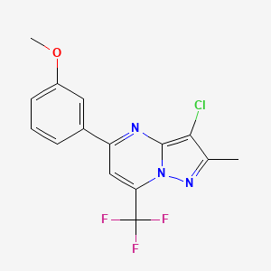 3-Chloro-5-(3-methoxyphenyl)-2-methyl-7-(trifluoromethyl)pyrazolo[1,5-a]pyrimidine