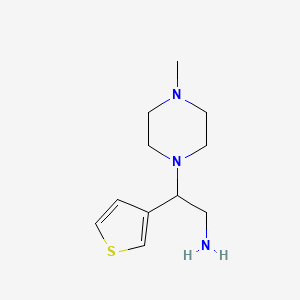 molecular formula C11H19N3S B2395488 [2-(4-Methylpiperazin-1-yl)-2-(3-thienyl)ethyl]amine CAS No. 953722-65-1