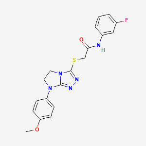 N-(3-fluorophenyl)-2-((7-(4-methoxyphenyl)-6,7-dihydro-5H-imidazo[2,1-c][1,2,4]triazol-3-yl)thio)acetamide