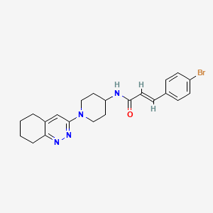 (E)-3-(4-bromophenyl)-N-(1-(5,6,7,8-tetrahydrocinnolin-3-yl)piperidin-4-yl)acrylamide