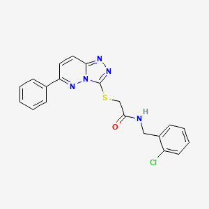molecular formula C20H16ClN5OS B2395499 N-(2-chlorobenzyl)-2-((6-phenyl-[1,2,4]triazolo[4,3-b]pyridazin-3-yl)thio)acetamide CAS No. 891117-56-9
