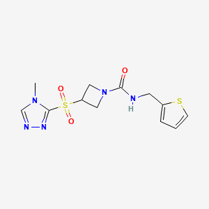 3-((4-methyl-4H-1,2,4-triazol-3-yl)sulfonyl)-N-(thiophen-2-ylmethyl)azetidine-1-carboxamide