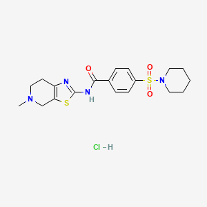 N-(5-methyl-4,5,6,7-tetrahydrothiazolo[5,4-c]pyridin-2-yl)-4-(piperidin-1-ylsulfonyl)benzamide hydrochloride