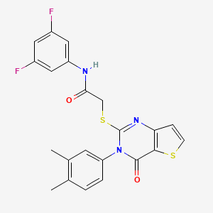 N-(3,5-difluorophenyl)-2-((3-(3,4-dimethylphenyl)-4-oxo-3,4-dihydrothieno[3,2-d]pyrimidin-2-yl)thio)acetamide