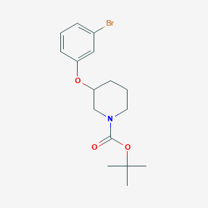 molecular formula C16H22BrNO3 B2395515 tert-Butyl 3-(3-bromophenoxy)piperidine-1-carboxylate CAS No. 1222903-07-2