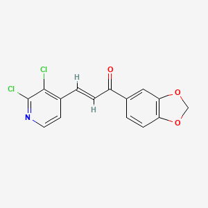 molecular formula C15H9Cl2NO3 B2395516 (E)-1-(1,3-Benzodioxol-5-yl)-3-(2,3-dichloropyridin-4-yl)prop-2-en-1-one CAS No. 2094963-73-0