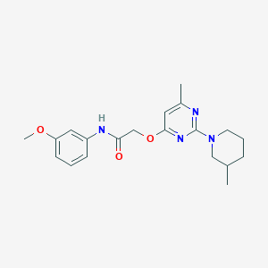 molecular formula C20H26N4O3 B2395519 N-(3-methoxyphenyl)-2-{[6-methyl-2-(3-methylpiperidin-1-yl)pyrimidin-4-yl]oxy}acetamide CAS No. 1226457-79-9