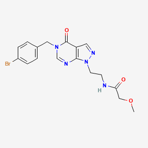 N-(2-(5-(4-bromobenzyl)-4-oxo-4,5-dihydro-1H-pyrazolo[3,4-d]pyrimidin-1-yl)ethyl)-2-methoxyacetamide