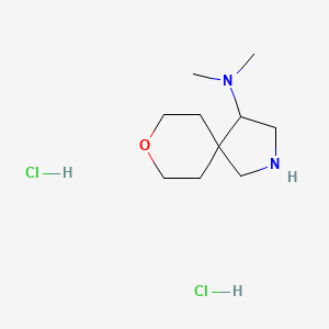 molecular formula C10H22Cl2N2O B2395528 N,N-Dimethyl-8-oxa-2-azaspiro[4.5]decan-4-amine dihydrochloride CAS No. 2174007-69-1