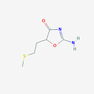 molecular formula C6H10N2O2S B2395531 2-Imino-5-(2-methylsulfanylethyl)-1,3-oxazolidin-4-one CAS No. 1564865-08-2