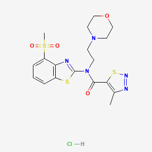 4-methyl-N-(4-(methylsulfonyl)benzo[d]thiazol-2-yl)-N-(2-morpholinoethyl)-1,2,3-thiadiazole-5-carboxamide hydrochloride