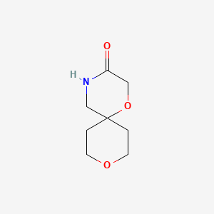 molecular formula C8H13NO3 B2395546 1,9-二氧杂-4-氮杂螺[5.5]十一烷-3-酮 CAS No. 1402232-58-9