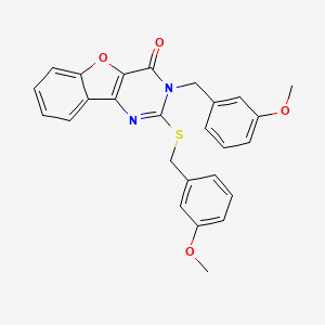 3-(3-methoxybenzyl)-2-[(3-methoxybenzyl)sulfanyl][1]benzofuro[3,2-d]pyrimidin-4(3H)-one