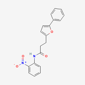molecular formula C19H16N2O4 B2395549 N-(2-nitrophenyl)-3-(5-phenylfuran-2-yl)propanamide CAS No. 874466-19-0