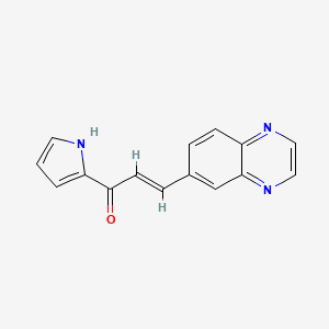 (E)-1-(1H-pyrrol-2-yl)-3-(quinoxalin-6-yl)prop-2-en-1-one