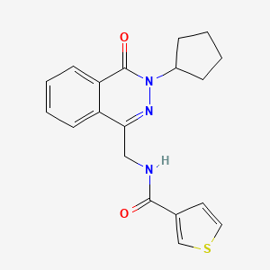 N-((3-cyclopentyl-4-oxo-3,4-dihydrophthalazin-1-yl)methyl)thiophene-3-carboxamide