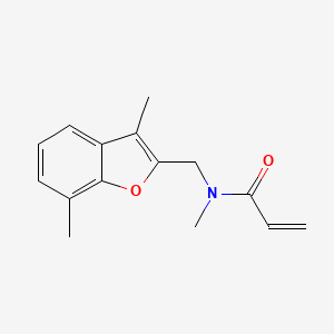 molecular formula C15H17NO2 B2395555 N-[(3,7-Dimethyl-1-benzofuran-2-yl)methyl]-N-methylprop-2-enamide CAS No. 2196445-73-3