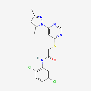 N-(2,5-dichlorophenyl)-2-((6-(3,5-dimethyl-1H-pyrazol-1-yl)pyrimidin-4-yl)thio)acetamide