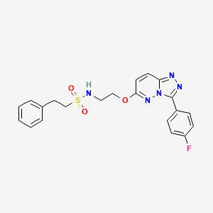 N-(2-((3-(4-fluorophenyl)-[1,2,4]triazolo[4,3-b]pyridazin-6-yl)oxy)ethyl)-2-phenylethanesulfonamide