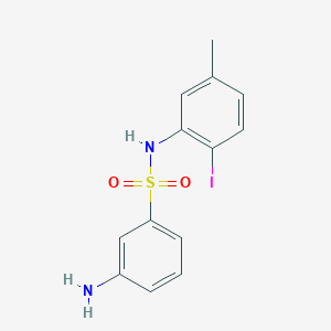 molecular formula C13H13IN2O2S B2395564 3-氨基-N-(2-碘-5-甲基苯基)苯-1-磺酰胺 CAS No. 730951-14-1