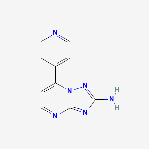 molecular formula C10H8N6 B2395574 7-(4-Pyridinyl)[1,2,4]triazolo[1,5-a]pyrimidin-2-amine CAS No. 303145-66-6