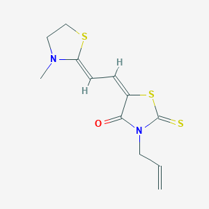 (E)-3-allyl-5-((Z)-2-(3-methylthiazolidin-2-ylidene)ethylidene)-2-thioxothiazolidin-4-one