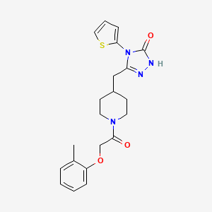 4-(thiophen-2-yl)-3-((1-(2-(o-tolyloxy)acetyl)piperidin-4-yl)methyl)-1H-1,2,4-triazol-5(4H)-one