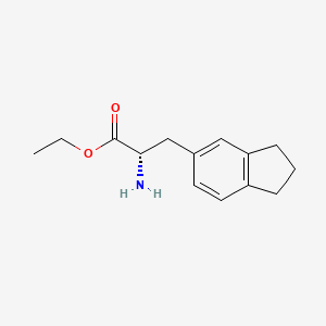 molecular formula C14H19NO2 B2395580 Ethyl (2S)-2-amino-3-(2,3-dihydro-1H-inden-5-yl)propanoate CAS No. 2248200-75-9